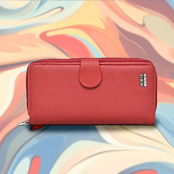 Стилно и елегантно портмоне от естествена кожа 1090 LADY-RED