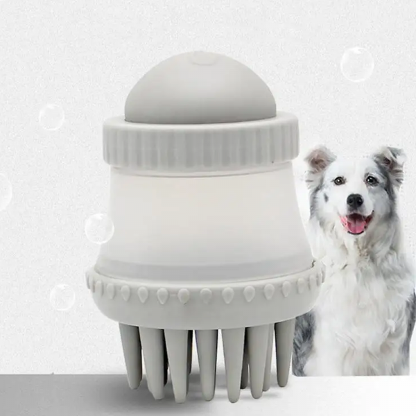 Четка за баня и масаж за домашни любимци с резервоар за шампоан, Гумена, Nunbell 1991