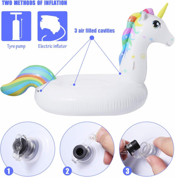 Огромен надуваем дюшек ЕДНОРОГ🦄 - 218 х 160 х 120 см, JILONG, SUMMER ENJOY 37428