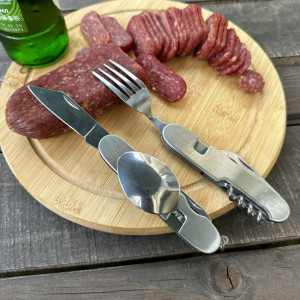 Туристически комплект за хранене MULTY TOOL 6 in 1