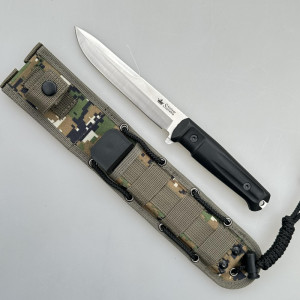 Тактически супер нож KIZLYAR SUPREME AGGRESSOR BLACK за битка, лов и оцеляване, стомана D2 Tactical Echelon