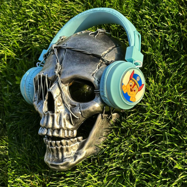 Детски безжични светещи слушалки Пес патрул Paw Patrol с Чейс - сини MF-202E, с Wireless 5.3