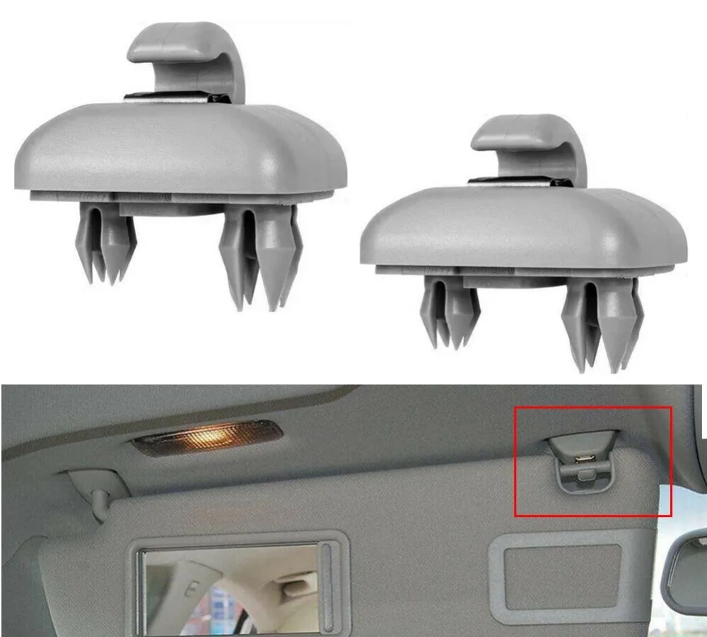 Комплект от 2бр. щипка държач за сенник за VW Audi Skoda сива