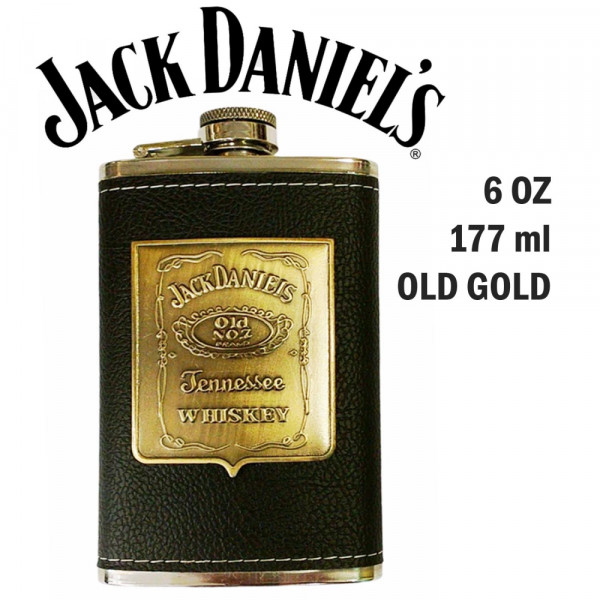 JACK DANIELS подаръчна манерка за алкохол, неръждаема стомана, 177 мл/ FH-103