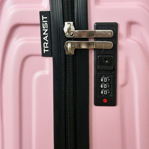 Куфар за ръчен багаж PILOT 737 PINK, 53/35/20 PVC, с 4 свалящи се колела  47/35/20, тегло 2.1 кг.