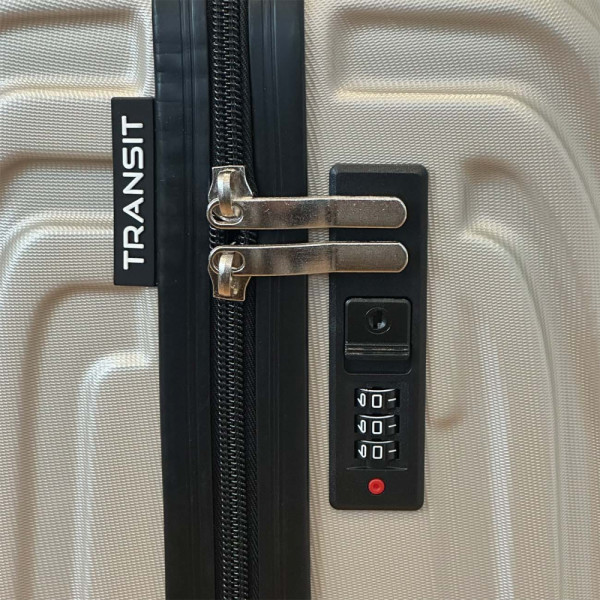 Куфар за ръчен багаж PILOT 737 SILVER, 53/35/20 PVC, с 4 свалящи се колела  47/35/20, тегло 2.1 кг.