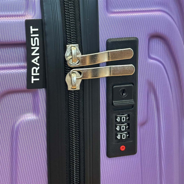 Куфар за ръчен багаж PILOT 737 PURPLE, 53/35/20 PVC, с 4 свалящи се колела  47/35/20, тегло 2.1 кг.