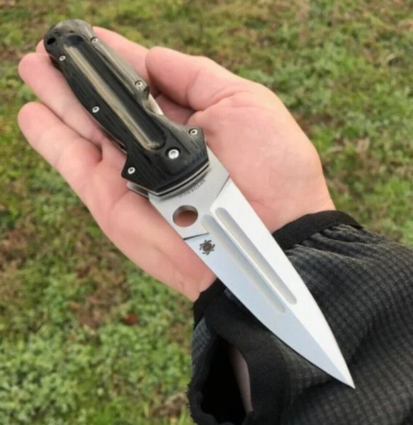 Сгъваем супер нож SPYDERCO EURO EDGE SCHEMPP, стомана CPM S30V, дръжка G-10, подаръчна кутия