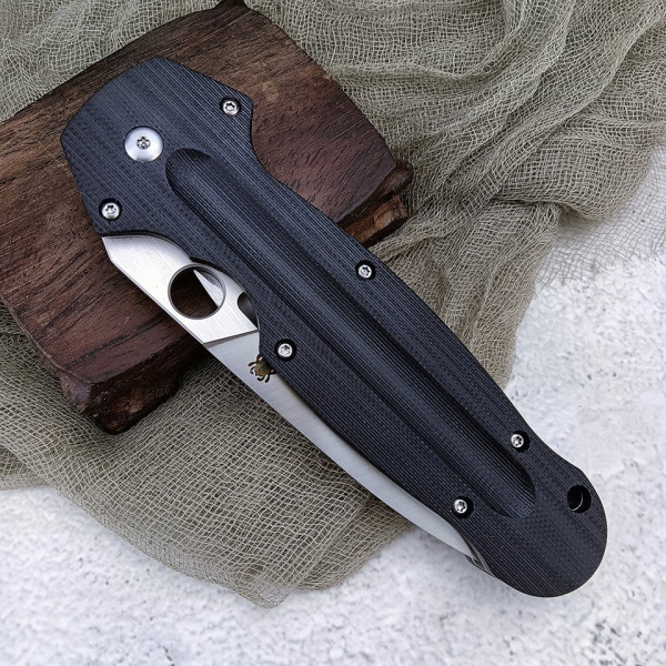 Сгъваем супер нож SPYDERCO EURO EDGE SCHEMPP, стомана CPM S30V, дръжка G-10, подаръчна кутия