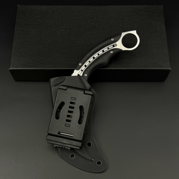 Ръчно изработен дизайнерски карамбит на Тод Бег Todd Begg Tiger Karambit с кания KYDEX
