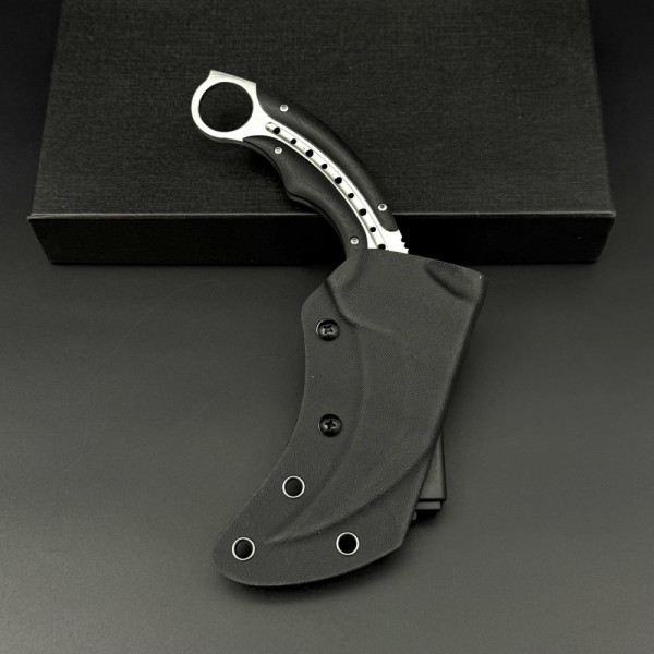Ръчно изработен дизайнерски карамбит на Тод Бег Todd Begg Tiger Karambit с кания KYDEX
