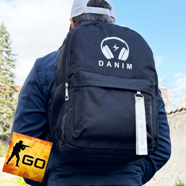 Здрава раница CS DANIM за тактически играчи - подплатена. противоударна, водоустойчива, за COUNTER STRIKE фенове