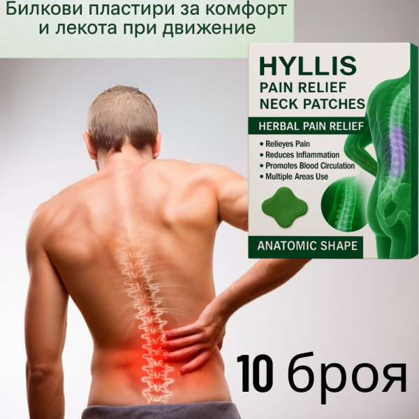 10 бр. пластири за болки в кръста PAIN RELIEF NECK, болкоуспокояващи лепенки срещу сковавания и лумбални проблеми