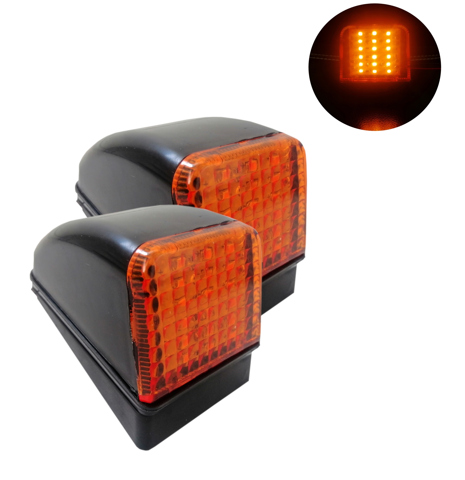 Комплект от 2 броя 24V Оранжеви габарити за кабина на камион Волво VOLVO FH FL FH12