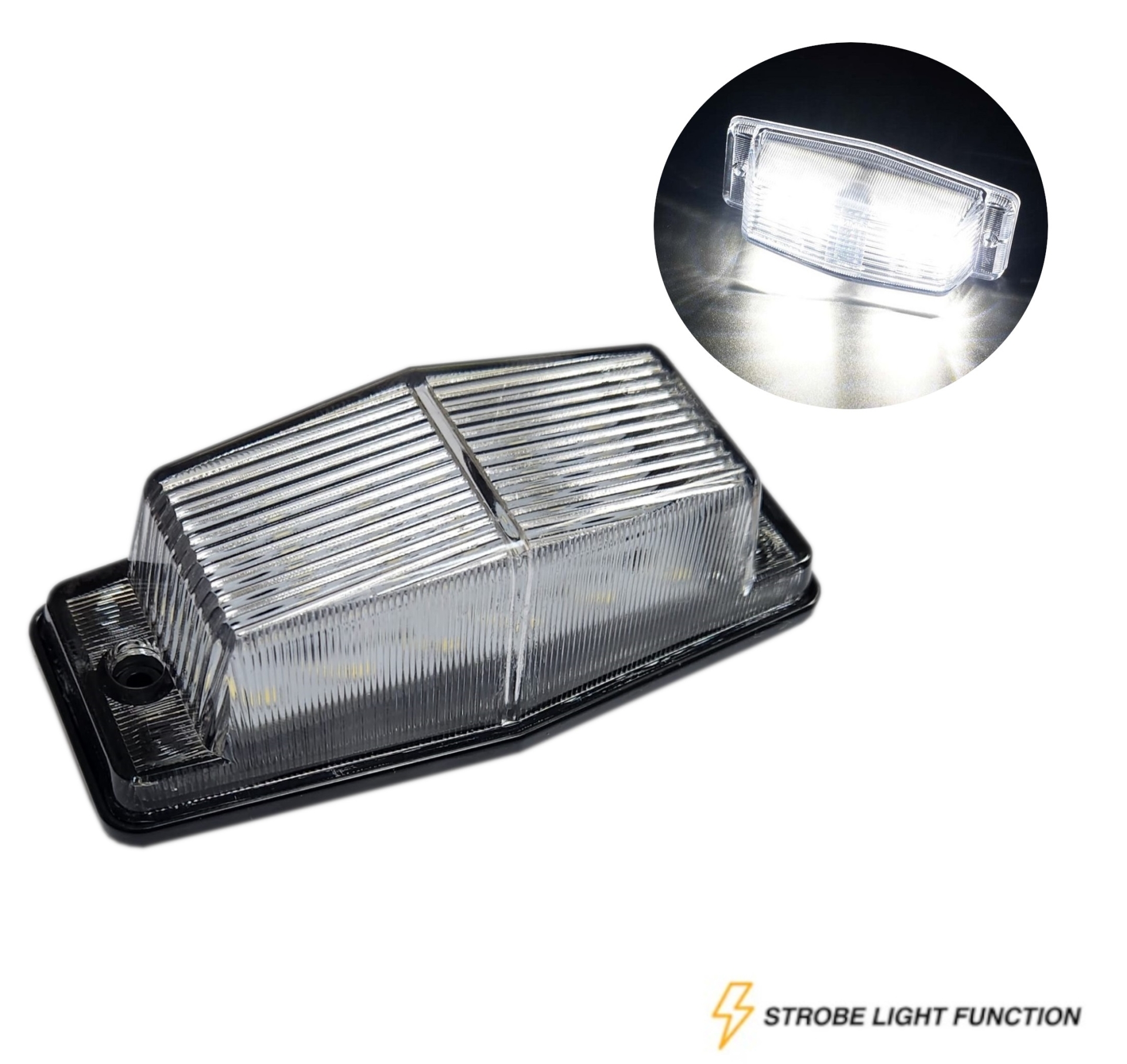 LED Лед Диоден Бял Габарит Мигаща светлина 12 Диода 12V - 24V За Камион Трактор Багер Селскостопански Машини и др.