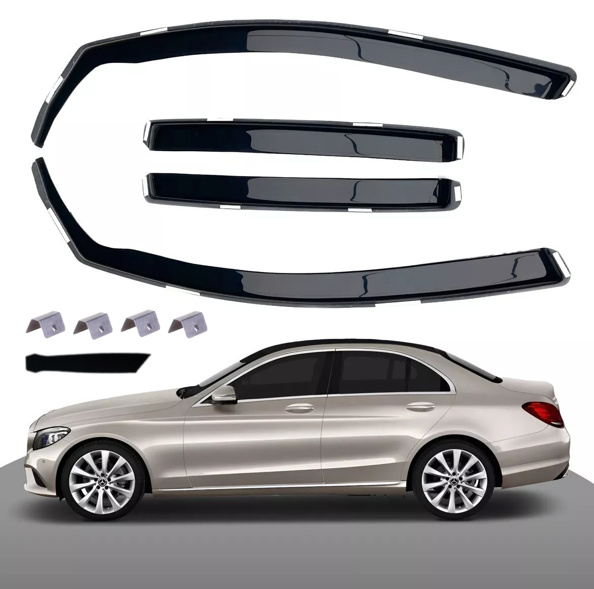 Комплект от 4бр. ветробрани за Mercedes C class W205 2015-2020