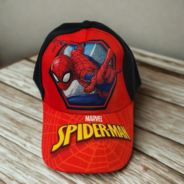 🕷️ Детска шапка SPIDER-MAN BLACK/RED Спайдърмен - червено-черен вариант за истински супер герои!