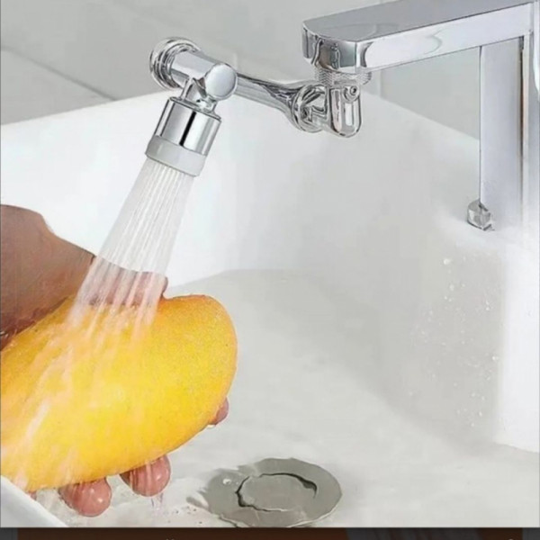 Удължителен чучур за мивка с две рамена, движение на 360 градуса, с 2 режима, за банята и кухнята