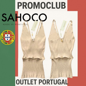 Дамски потник - бюстие  Sahoco, 72% вискоза, 28% полиестер, размер L, бежов, Португалия