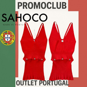 Дамски потник - бюстие  Sahoco, 72% вискоза, 28% полиестер, размер L, червен, Португалия