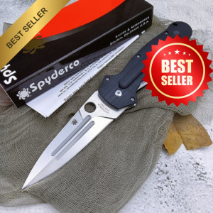 Сгъваем супер нож SPYDERCO EURO EDGE SCHEMPP, стомана CPM S30V, дръжка G-10, подаръчна кутия