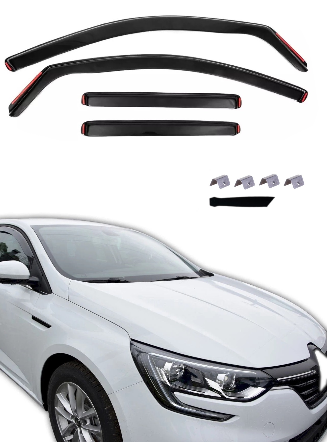 Комплект от 4бр. ветробрани за Renault Megane 4 (Liftback) - 2016-2024