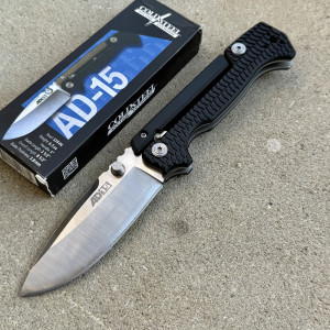 Масивен сгъваем нож COLD STEEL AD15, необичайна дръжка и заключващ механизъм, вж.видеото