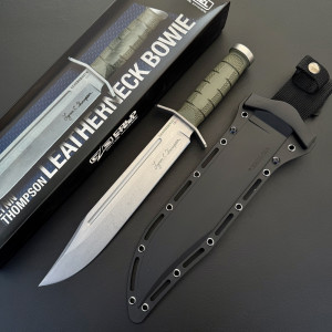Огромен боен нож Cold Steel Leatherneck Bowie Lynn Thompson Signature CS39LSFCAA, стомана D2, , дръжка  Kray-Ex, кания Secure-Ex