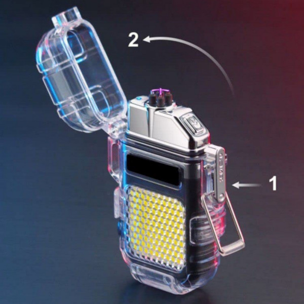 🔥 Ключодържател със запалка и фенерче 2 в 1 – Flippy + 2030, работи до 12 часа с едно зареждане на батерията!