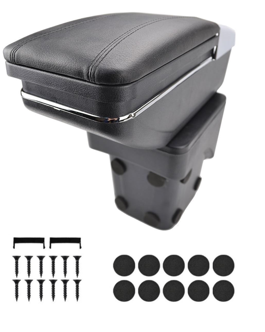 Подлакътник барче за Ford Focus MK2 2005–2011 - Еко кожа – Черен