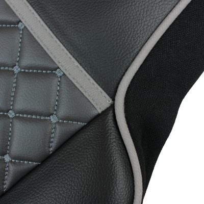 Комплект 1+1 тапицерия от еко кожа за MAN TGX EURO 6 2021+ - сиво-черно