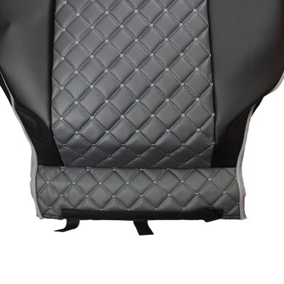 Комплект 1+1 тапицерия от еко кожа за MAN TGX EURO 6 2021+ - сиво-черно