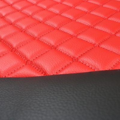 Комплект 1+1 тапицерия от еко кожа за MAN TGX EURO 6 2021+ - червено-черно