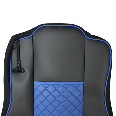 Комплект 1+1 тапицерия от еко кожа за MERCEDES ACTROS MP4 EURO 6 2015-2021 - синьо-черно