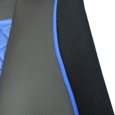 Комплект 1+1 тапицерия от еко кожа за MERCEDES ACTROS MP4 EURO 6 2015-2021 - синьо-черно