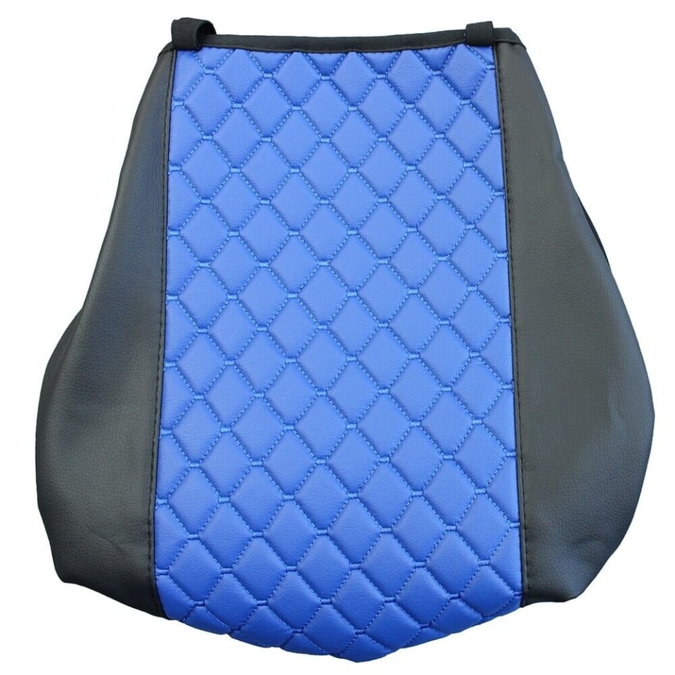 Комплект 1+1 тапицерия от еко кожа за IVECO STRALIS S-WAY 2021 - синьо-черно