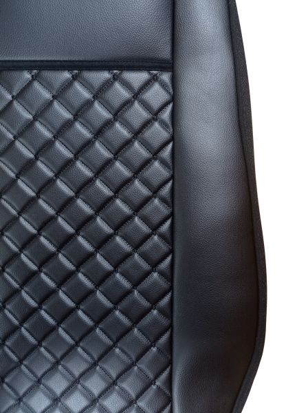 Комплект 1+1 тапицерия от еко кожа за VOLVO FH12 EURO 5 2006- 2015 - черно