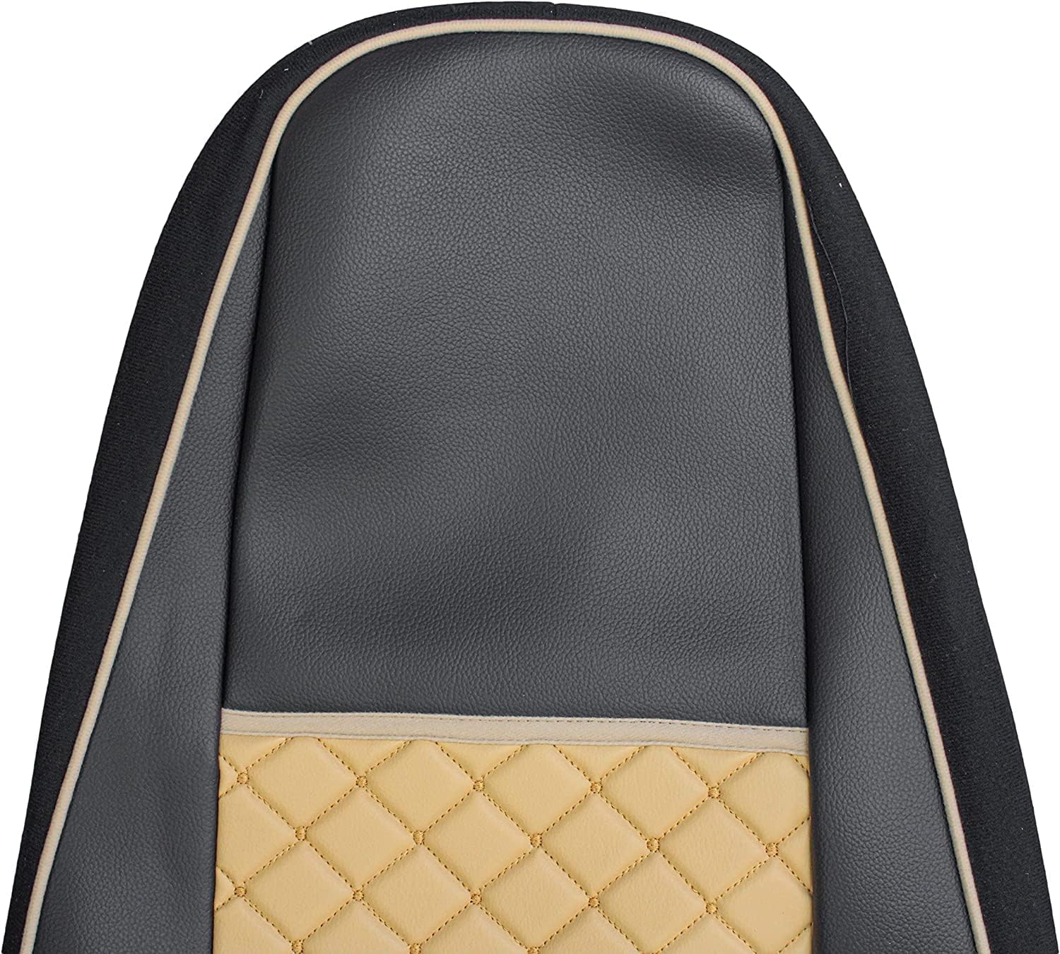 Комплект 1+1 тапицерия от еко кожа за VOLVO FH12 EURO 5 2006- 2015 - бежово-черно