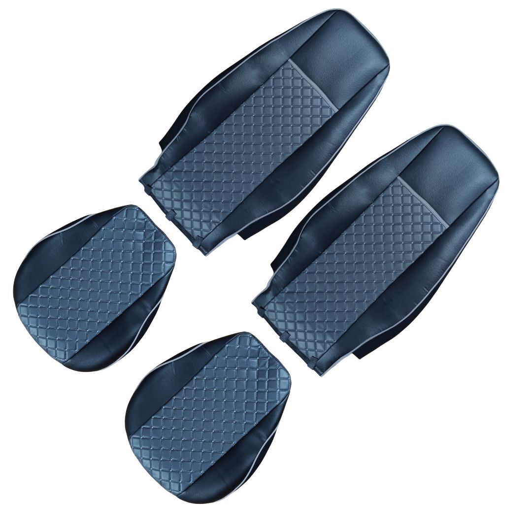 TAP1207SSGКомплект 1+1 тапицерия от еко кожа за VOLVO FH12 EURO 5 2006- 2015 - сиво-черно