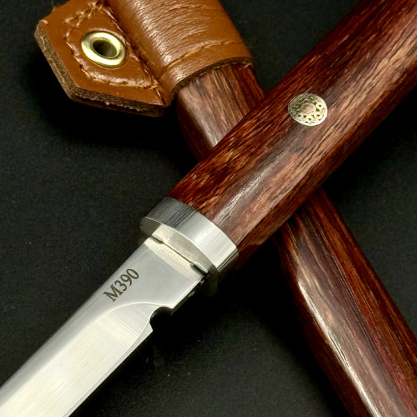 Японски нож Shinobi, тайно оръжие на нинджите, инструментална стомана M390,  кания палисандър