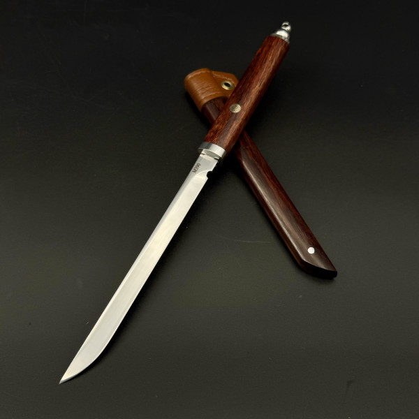 Японски нож Shinobi, тайно оръжие на нинджите, инструментална стомана M390,  кания палисандър