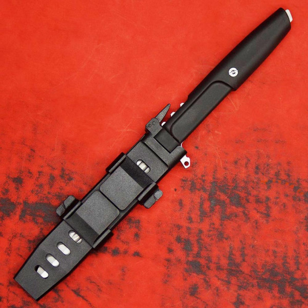 Тактически нагръден/раменен кобур BRITTBOX HOLSTER Premium BLACK LEFT с италиански боен/ловен нож EXTREMA RATIO REQUIEM RANGER