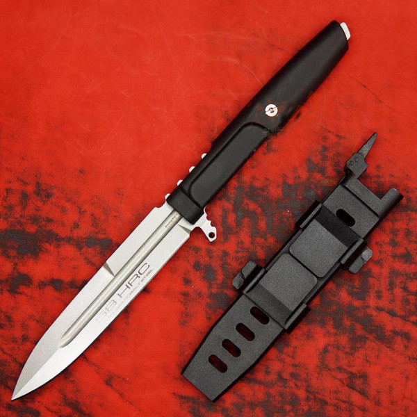 Тактически нагръден/раменен кобур BRITTBOX HOLSTER Premium BLACK LEFT с италиански боен/ловен нож EXTREMA RATIO REQUIEM RANGER