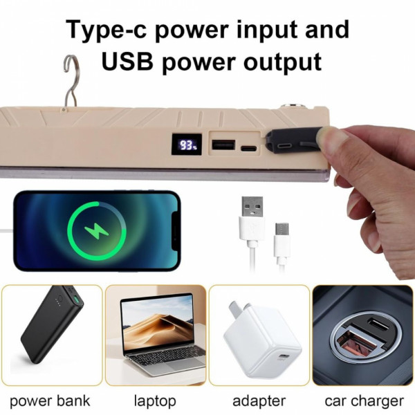 40 см. огромна многофункционална LED Работна Лампа всичко в едно - с блиц светлини, 5 режима, powerbank, фенер - T05-40/488