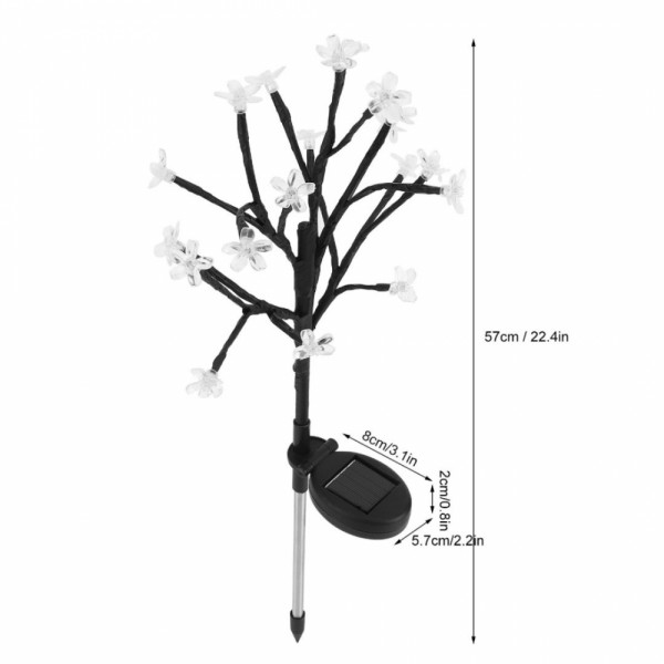 🌈 ГРАДИНСКИ СОЛАРНИ ЛАМПИ С ЦВЕТНИ ЦВЕТЯ – 2 броя в комплект по 20 светлини, 2 режима на работа - 605