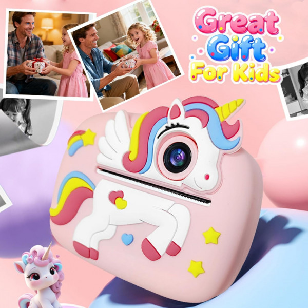 📸 Детски Фотоапарат с Мигновен Печат – Pink Unicorn. Ново поколение забавление!