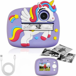 📸 Детски Фотоапарат с Мигновен Печат – Lilac Unicorn. Ново поколение забавление!