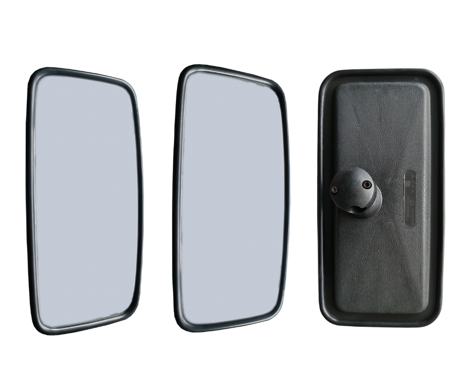 Комплект от 2 бр. универсални огледала за обратно виждане с основа 375 mm x 190 mm за камион автобус строителни и селскостопански машини багери кемпери и др.