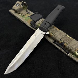 Тактически супер нож KIZLYAR SUPREME AGGRESSOR BLACK за битка, лов и оцеляване, стомана D2 Tactical Echelon