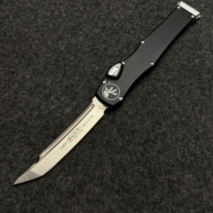 Автоматичен тактически нож Microtech HALO VI TANTO SILVER, стомана Bohler M390, кобур